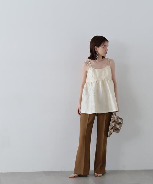 N.（N. Natural Beauty Basic）（エヌエヌナチュラルビューティーベーシック）の「◆ジャガードキャミビスチェ（キャミソール・レディース・ブラック/ライラック/オフホワイト・MEDIUM）」の17枚目の写真