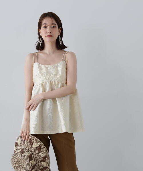 N.（N. Natural Beauty Basic）（エヌエヌナチュラルビューティーベーシック）の「◆ジャガードキャミビスチェ（キャミソール・レディース・ブラック/ライラック/オフホワイト・MEDIUM）」の19枚目の写真