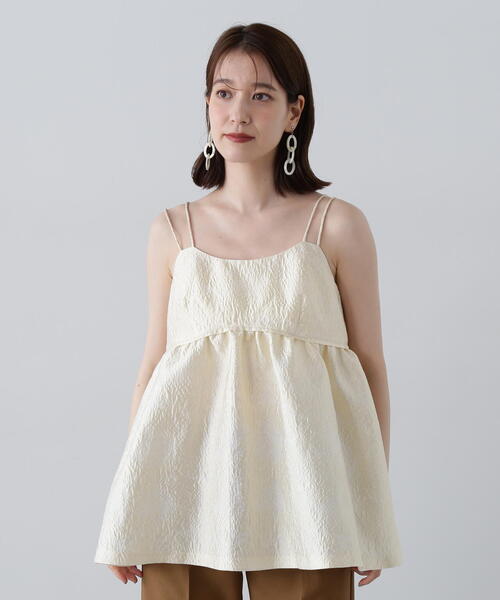 N.（N. Natural Beauty Basic）（エヌエヌナチュラルビューティーベーシック）の「◆ジャガードキャミビスチェ（キャミソール・レディース・ブラック/ライラック/オフホワイト・MEDIUM）」の20枚目の写真