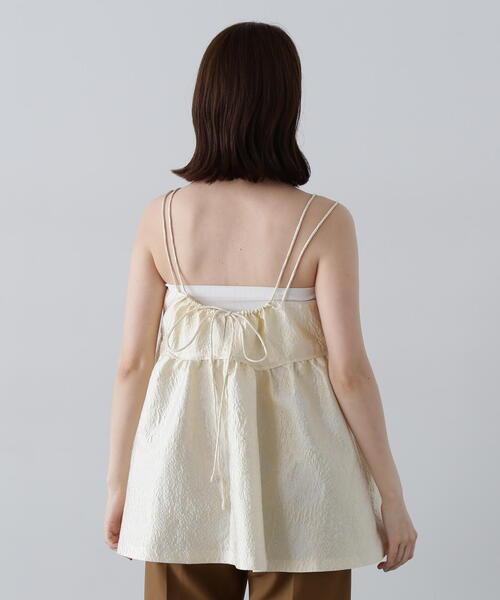N.（N. Natural Beauty Basic）（エヌエヌナチュラルビューティーベーシック）の「◆ジャガードキャミビスチェ（キャミソール・レディース・ブラック/ライラック/オフホワイト・MEDIUM）」の22枚目の写真