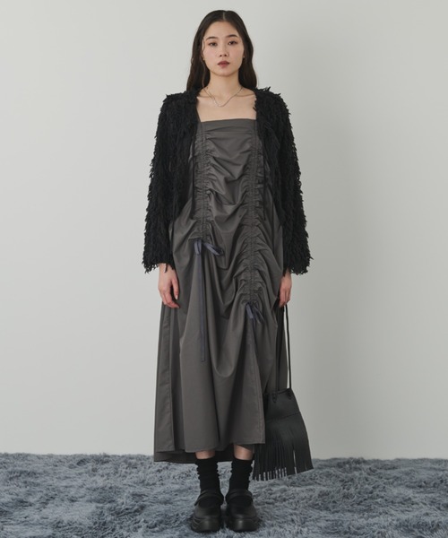 paravion（パラビオン）の「2WAYフリンジリボンカーディガン（カーディガン/ボレロ・レディース・アイボリー/ブラック・FREE）」の13枚目の写真