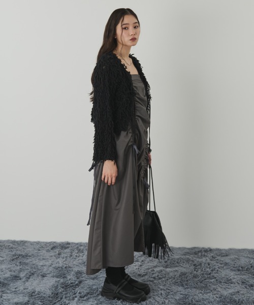 paravion（パラビオン）の「2WAYフリンジリボンカーディガン（カーディガン/ボレロ・レディース・アイボリー/ブラック・FREE）」の14枚目の写真