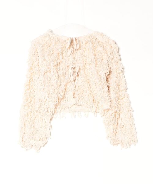 paravion（パラビオン）の「2WAYフリンジリボンカーディガン（カーディガン/ボレロ・レディース・アイボリー/ブラック・FREE）」の10枚目の写真