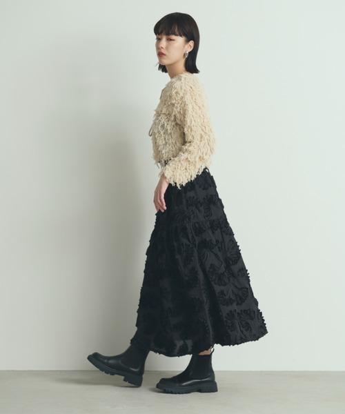 paravion（パラビオン）の「2WAYフリンジリボンカーディガン（カーディガン/ボレロ・レディース・アイボリー/ブラック・FREE）」の22枚目の写真