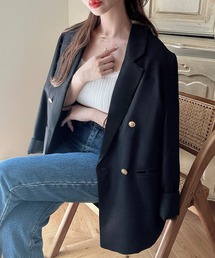 Meiru(メイル)の【チェック/無地選べる】テーラードジャケット(ゆったりシルエット)(テーラードジャケット)