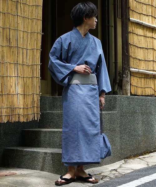 セール】【MinoriTY】涼風メランジ浴衣5点セット 浴衣 帯 扇子
