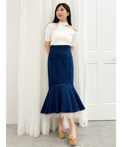 セール】デニムチュールマーメイドスカート（スカート）｜MERCURYDUO