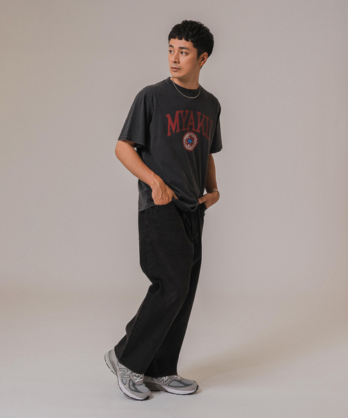 REMI RELIEF（レミレリーフ）の「REMI RELIEF(レミレリーフ) 別注 ミャクミャク Tシャツ（Tシャツ/カットソー・メンズ・ブラック/アイボリー/ネイビー・MEDIUM/LARGE/X-LARGE）」の7枚目の写真