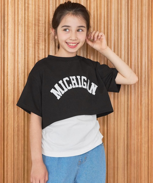 セール】キッズ クロップドTシャツ＆タンクトップ 2点セット（T