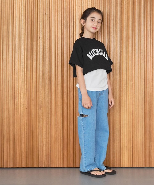 よーこページ　コスデコリップ＆キッズトップス　2点 セール】キッズ クロップドTシャツ＆タンクトップ 2点セット（T