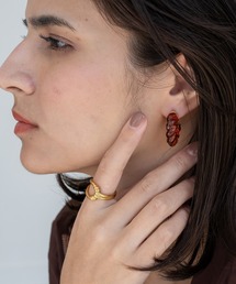 金属アレルギー対応 アクリルカラーツイストピアス