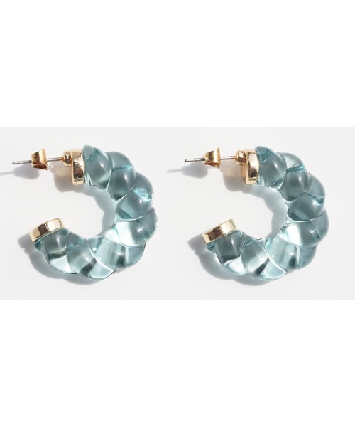 abaskdesign(アバスクデザイン)の「金属アレルギー対応 アクリルカラーツイストピアス(ピアス(両耳用)・レディース・グリーン/ブルー/ブラウン/クリア・FREE)」の22枚目の写真