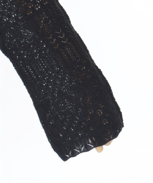 axes femme POETIQUE(アクシーズファムポエティック)の「トランプクロシェ風ニットカーディガン(カーディガン/ボレロ・レディース・ブラック/サックスブルー/キナリ・MEDIUM)」の6枚目の写真