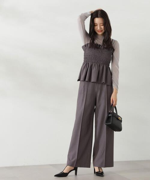 PROPORTION BODY DRESSING(プロポーションボディドレッシング)の「タックワイドパンツ / 1214230809(その他パンツ・レディース・ダークグレー/パープル/ベージュ・SMALL/MEDIUM)」の8枚目の写真