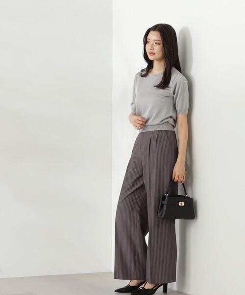 PROPORTION BODY DRESSING(プロポーションボディドレッシング)の「タックワイドパンツ / 1214230809(その他パンツ・レディース・ダークグレー/パープル/ベージュ・SMALL/MEDIUM)」の12枚目の写真