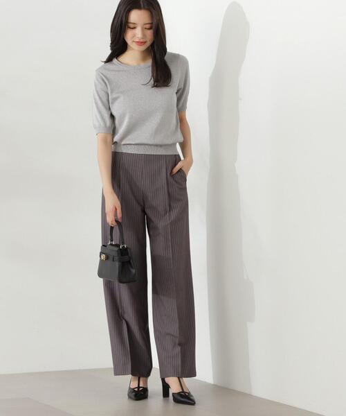 PROPORTION BODY DRESSING(プロポーションボディドレッシング)の「タックワイドパンツ / 1214230809(その他パンツ・レディース・ダークグレー/パープル/ベージュ・SMALL/MEDIUM)」の14枚目の写真