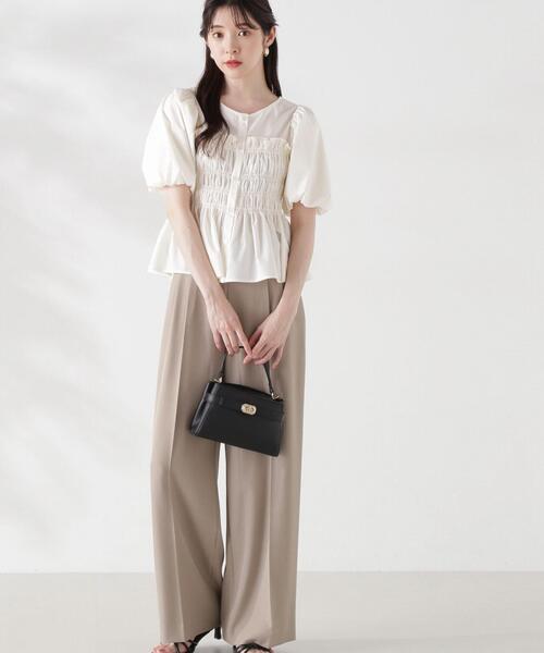 PROPORTION BODY DRESSING(プロポーションボディドレッシング)の「タックワイドパンツ / 1214230809(その他パンツ・レディース・ダークグレー/パープル/ベージュ・SMALL/MEDIUM)」の21枚目の写真