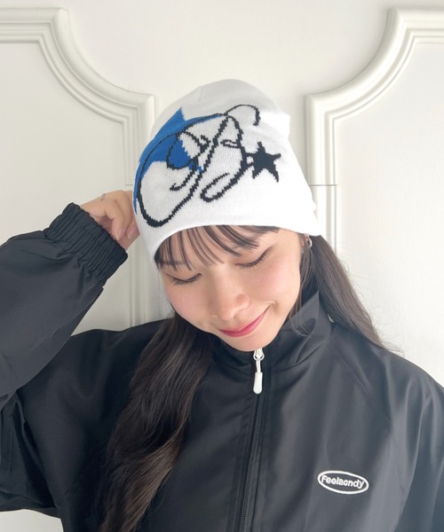 セール】スターモチーフニットキャップ（ニットキャップ/ビーニー