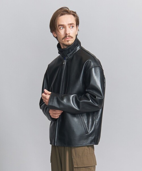 BEAUTY&YOUTH UNITED ARROWS(ビューティーアンドユースユナイテッドアローズ)の「NZ シープ レザー ブルゾン(ブルゾン・メンズ・ブラック・S/M/L/XL)」の5枚目の写真