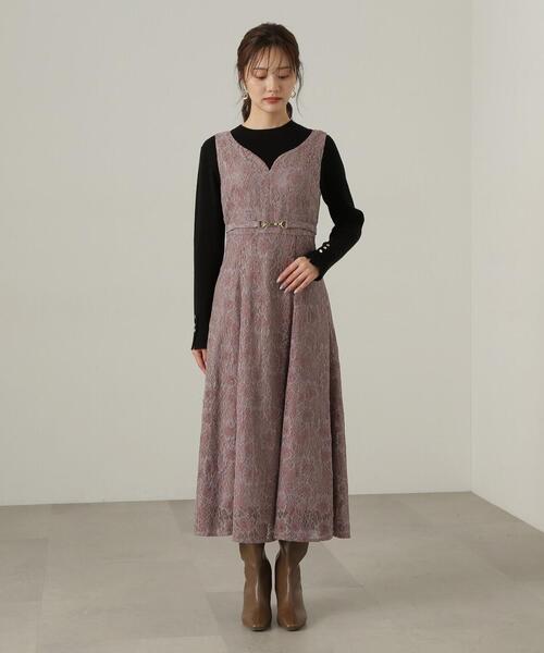PROPORTION BODY DRESSING(プロポーションボディドレッシング)の「ビットベルトレースジャンスカ / 1214240903(ワンピース・レディース・ダークグレー/ブラウン・SMALL/MEDIUM)」の16枚目の写真