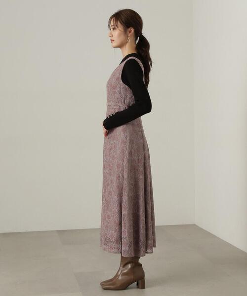 PROPORTION BODY DRESSING(プロポーションボディドレッシング)の「ビットベルトレースジャンスカ / 1214240903(ワンピース・レディース・ダークグレー/ブラウン・SMALL/MEDIUM)」の17枚目の写真