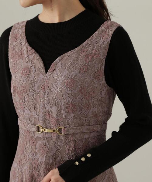 PROPORTION BODY DRESSING(プロポーションボディドレッシング)の「ビットベルトレースジャンスカ / 1214240903(ワンピース・レディース・ダークグレー/ブラウン・SMALL/MEDIUM)」の19枚目の写真