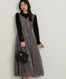 PROPORTION BODY DRESSING | ビットベルトレースジャンスカ / 1214240903(ワンピース)