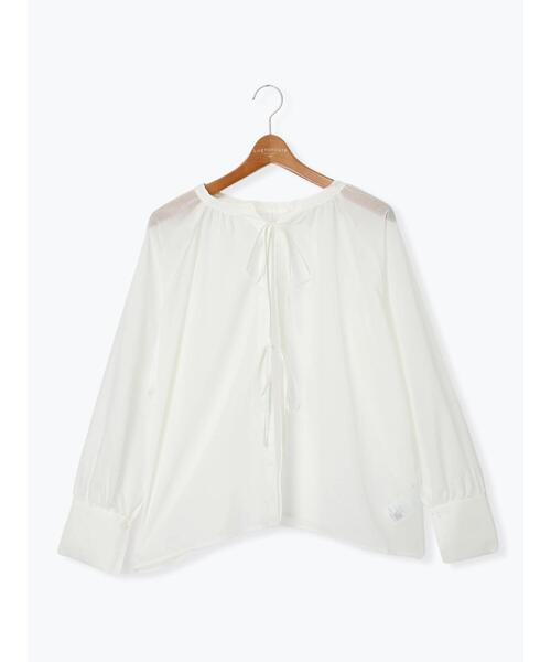 Lugnoncure（ルノンキュール）の「前後2WAYシアーリボンブラウス（シャツ/ブラウス・レディース・オフホワイト/オレンジ/ブラック・F）」の22枚目の写真