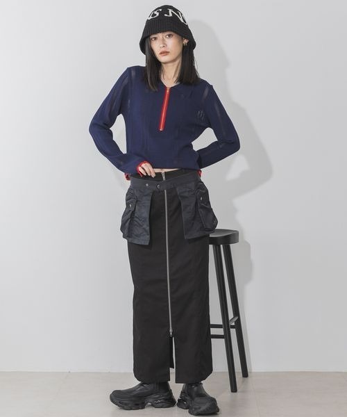 セール】ポケットベルトナロースカート/145727（スカート）｜JEANASIS