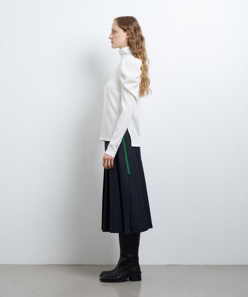 LANVIN en Bleu（ランバンオンブルー）の「ジャガードタックスリーブトップス（Tシャツ/カットソー・レディース・オフホワイト/チャコールグレー/イエロー/ネイビー・38）」の6枚目の写真