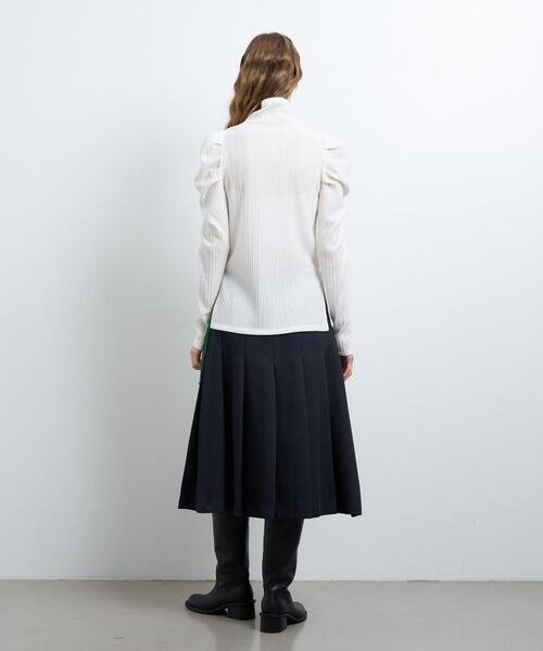 LANVIN en Bleu（ランバンオンブルー）の「ジャガードタックスリーブトップス（Tシャツ/カットソー・レディース・オフホワイト/チャコールグレー/イエロー/ネイビー・38）」の7枚目の写真