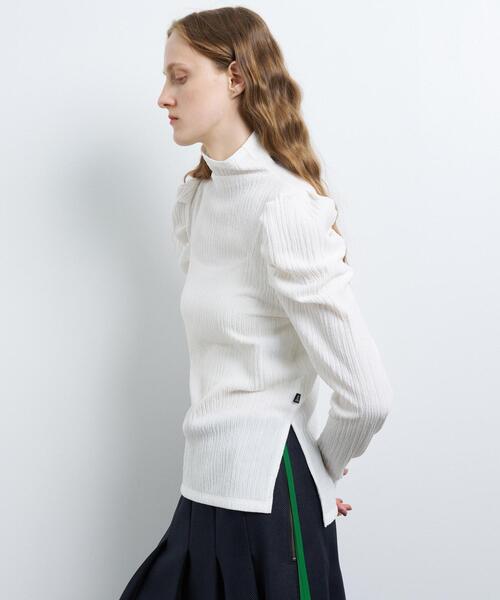 LANVIN en Bleu（ランバンオンブルー）の「ジャガードタックスリーブトップス（Tシャツ/カットソー・レディース・オフホワイト/チャコールグレー/イエロー/ネイビー・38）」の8枚目の写真