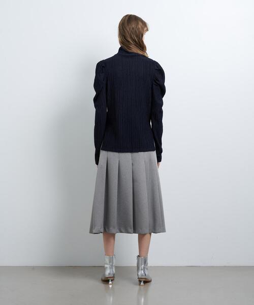 LANVIN en Bleu（ランバンオンブルー）の「ジャガードタックスリーブトップス（Tシャツ/カットソー・レディース・オフホワイト/チャコールグレー/イエロー/ネイビー・38）」の13枚目の写真