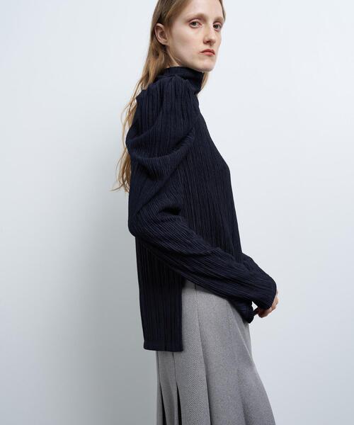 LANVIN en Bleu（ランバンオンブルー）の「ジャガードタックスリーブトップス（Tシャツ/カットソー・レディース・オフホワイト/チャコールグレー/イエロー/ネイビー・38）」の14枚目の写真