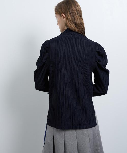 LANVIN en Bleu（ランバンオンブルー）の「ジャガードタックスリーブトップス（Tシャツ/カットソー・レディース・オフホワイト/チャコールグレー/イエロー/ネイビー・38）」の15枚目の写真