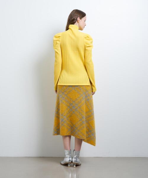 LANVIN en Bleu（ランバンオンブルー）の「ジャガードタックスリーブトップス（Tシャツ/カットソー・レディース・オフホワイト/チャコールグレー/イエロー/ネイビー・38）」の20枚目の写真