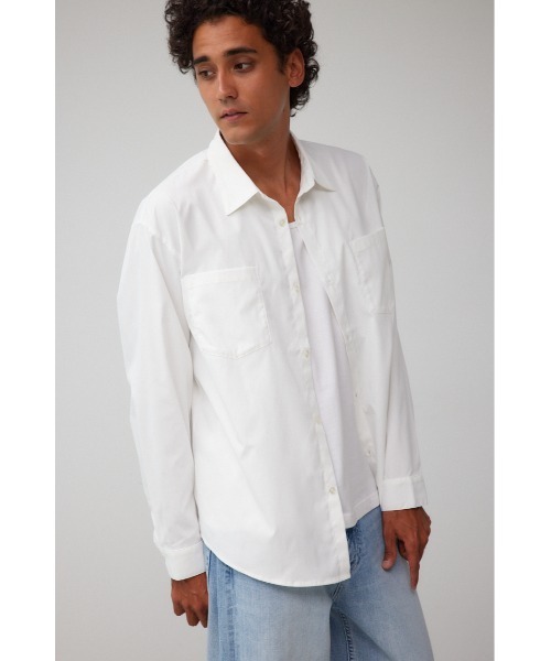 AZUL by moussy（アズールバイマウジー）の「ダブルポケットベーシックシャツ（シャツ/ブラウス・メンズ・ブラック/カーキ/ホワイト・FREE）」の9枚目の写真