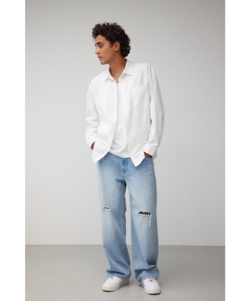 AZUL by moussy（アズールバイマウジー）の「ダブルポケットベーシックシャツ（シャツ/ブラウス・メンズ・ブラック/カーキ/ホワイト・FREE）」の10枚目の写真