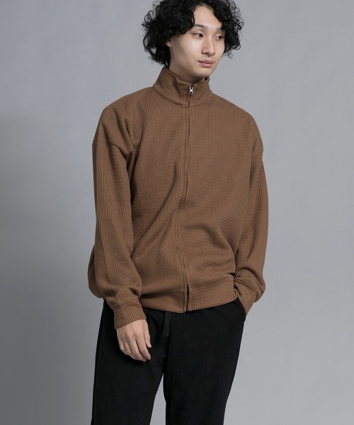 aimoha(アイモハ)の「aimoha men Cozy Ridge Zip Cardigan(カーディガン/ボレロ・メンズ・ブラウン/ワインレッド/オフホワイト/ブラック・MEDIUM/LARGE/X-LARGE/XX-LARGE/XXX-LARGE)」の3枚目の写真