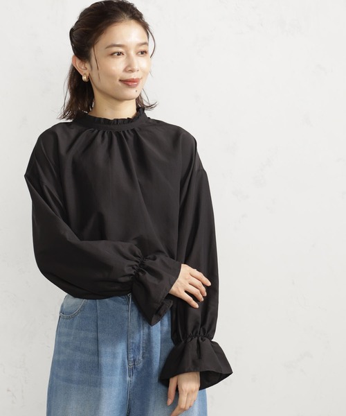 FOUND GOOD（ファウンドグッド）の「2WAYフリルブラウス/LS（シャツ/ブラウス・レディース・ホワイト系5/ベージュ/ブラック・S/M/L）」の8枚目の写真