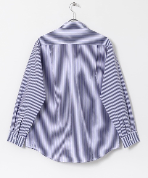 ITEMS URBANRESEARCH（アイテムズ アーバンリサーチ）の「起毛ストライプ レギュラーカラーシャツ（シャツ/ブラウス・メンズ・ブラック/ブルー・MEDIUM/LARGE）」の19枚目の写真