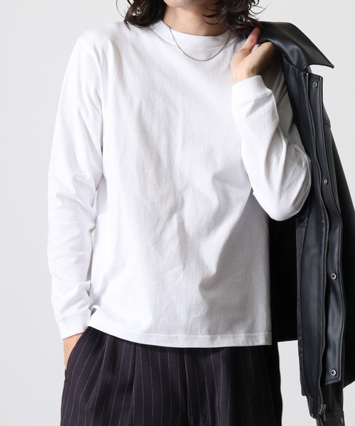 CROSS & STITCH（クロスステッチ）の「CROSS & STITCH 6.2ｵﾝｽ　オープンエンド マックスウェイトロングスリーブTシャツ（リブ有り）/長袖Ｔシャツ（Tシャツ/カットソー・メンズ・ナチュラル/ホワイト/スミクロ/ネイビー/ブルー/ダークグリーン/ストーン/ブラック/グレー/アッシュ・XXL/L/M/XXXL/XL/S）」の11枚目の写真