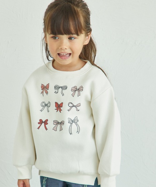 pairmanon（ペアマノン）の「裏起毛 プリント クルーネック シンプル トレーナー（スウェット・キッズ・グレー系その他2/ブルー系その他/グリーン系その他/グレー系その他3/ピンク系その他2/ホワイト系その他/ブラック系その他4/ベージュ系その他/ベージュ系その他2/ベージュ系その他4/ブラック系その他3/グレー系その他/ブラック系その他/ベージュ系その他5/ベージュ系その他3/ブラウン系その他/ブルー系その他2/ブルー系その他3/ピンク系その他/ブラック系その他2・100/130/150/140/90/120/110）」の2枚目の写真