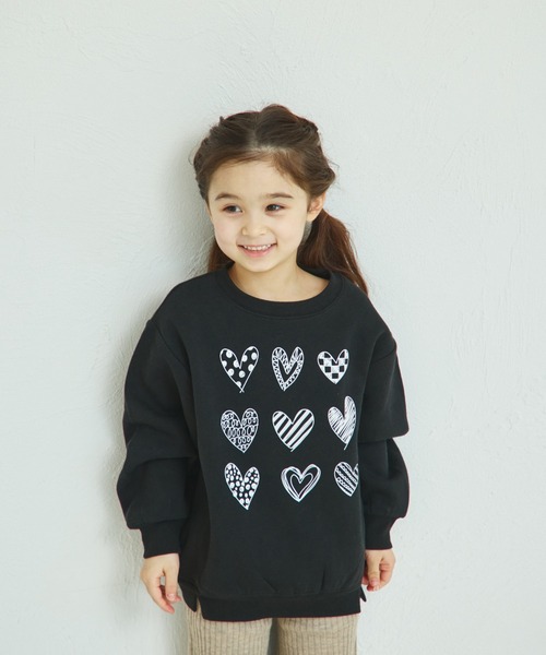 pairmanon（ペアマノン）の「裏起毛 プリント クルーネック シンプル トレーナー（スウェット・キッズ・グレー系その他2/ブルー系その他/グリーン系その他/グレー系その他3/ピンク系その他2/ホワイト系その他/ブラック系その他4/ベージュ系その他/ベージュ系その他2/ベージュ系その他4/ブラック系その他3/グレー系その他/ブラック系その他/ベージュ系その他5/ベージュ系その他3/ブラウン系その他/ブルー系その他2/ブルー系その他3/ピンク系その他/ブラック系その他2・100/130/150/140/90/120/110）」の6枚目の写真