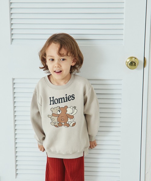 pairmanon（ペアマノン）の「裏起毛 プリント クルーネック シンプル トレーナー（スウェット・キッズ・グレー系その他2/ブルー系その他/グリーン系その他/グレー系その他3/ピンク系その他2/ホワイト系その他/ブラック系その他4/ベージュ系その他/ベージュ系その他2/ベージュ系その他4/ブラック系その他3/グレー系その他/ブラック系その他/ベージュ系その他5/ベージュ系その他3/ブラウン系その他/ブルー系その他2/ブルー系その他3/ピンク系その他/ブラック系その他2・100/130/150/140/90/120/110）」の15枚目の写真