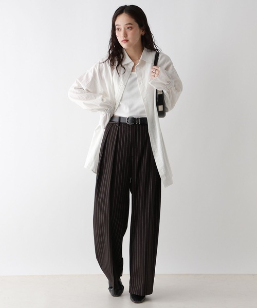 RAGEBLUE（レイジブルー）の「3WAY/リボンビスチェセットシャツチュニック（シャツ/ブラウス・レディース・ブラック/ホワイト/ブラウン・FREE）」の7枚目の写真