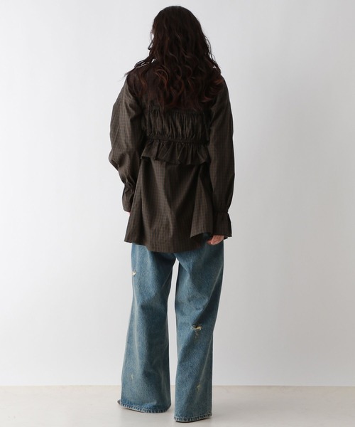 RAGEBLUE（レイジブルー）の「3WAY/リボンビスチェセットシャツチュニック（シャツ/ブラウス・レディース・ブラック/ホワイト/ブラウン・FREE）」の17枚目の写真