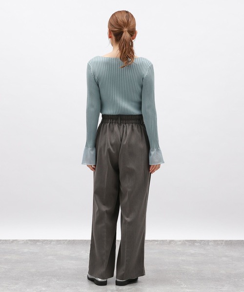 LAKOLE（ラコレ）の「12ゲージリブ袖シアープルオーバー / 116719（ニット/セーター・レディース・チャコールグレー/イエロー系その他/アイボリー/ライトブルー・MEDIUM/SMALL）」の21枚目の写真