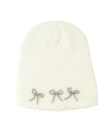 Grandedge（グランドエッジ）の「ビーズリボンニット帽（ニットキャップ/ビーニー）」