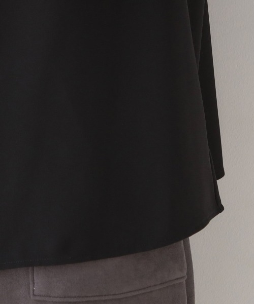 couture brooch（クチュールブローチ）の「◆【好印象なレディブラウス】タイ付きピコフリルブラウス（シャツ/ブラウス・レディース・ライトグレー/ブラック/アイボリー・38/36/40/42）」の10枚目の写真